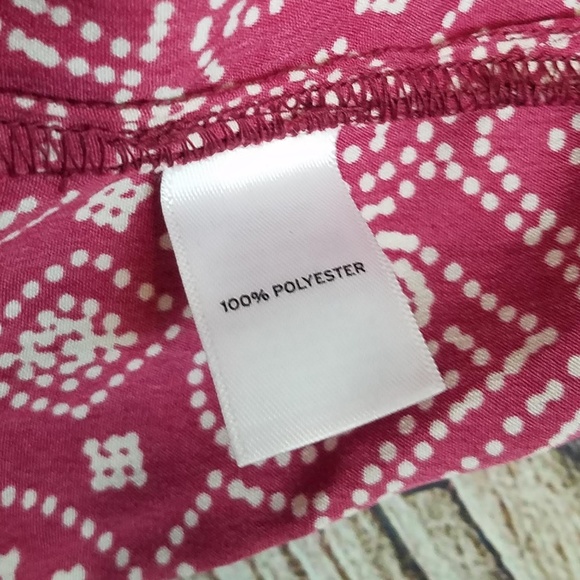 14th & Union Dot Pattern Burgundy Blouse Sz XL - Picture 7 of 8